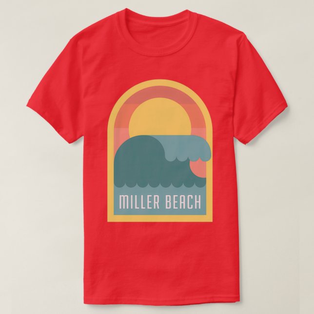 Miller Beach Wave T Shirt (Design framsida)
