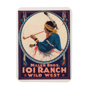 Miller Bros. 101 Ranch, Vilda western Circus Poste Magnet