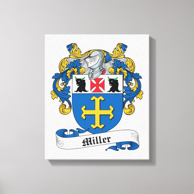 Miller Family Crest Canvastryck (Framsida)