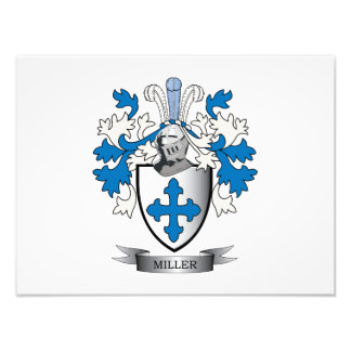 Miller Family Crest Jackar av Arm Fototryck