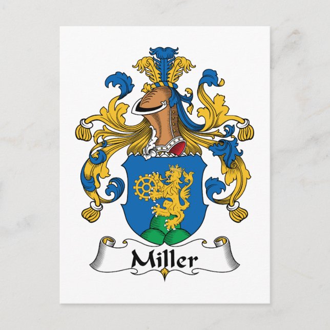 Miller Family Crest Vykort (Framsida)