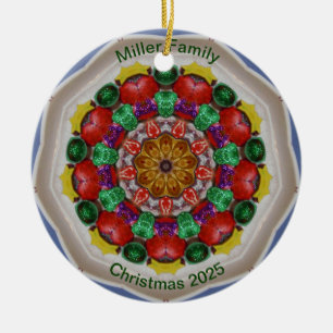 MILLER FAMILY ~ Personlig jul Fractal ~ Julgransprydnad Keramik