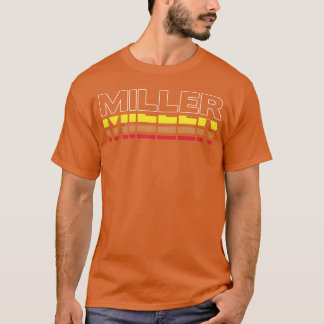 Miller Förnamn Rolig Vintage Solnedgång Miller poj T Shirt