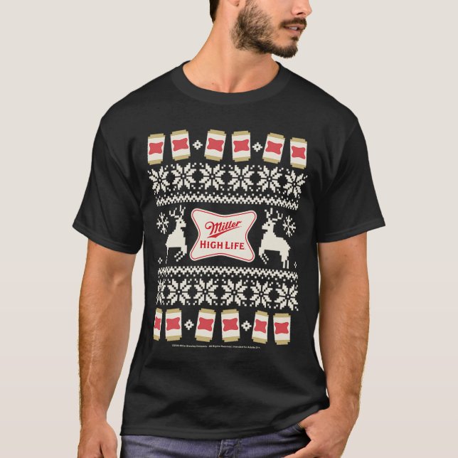 Miller High Life jultröja T Shirt (Framsida)