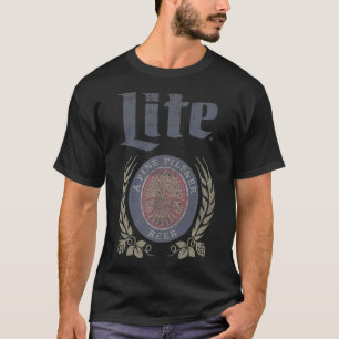 Miller Lite Worn Vintage Beer Logotyp Premium T Shirt