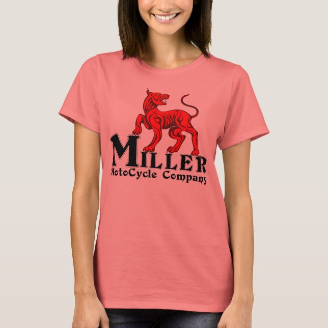 Miller Motocycle Dam ringer T Tee Shirt (Framsida)