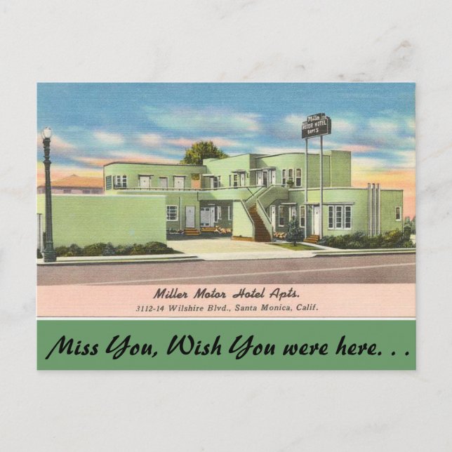 Miller Motor Hotel Apts. Vykort (Framsida)