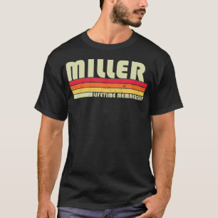 MILLER Surname Funny Retro Vintage 80s 90s Birthda T Shirt