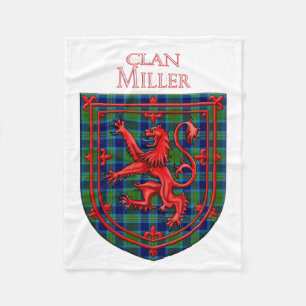 Miller Tartan Scottish Play Lejon Rampant Fleecefilt