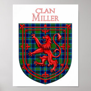 Miller Tartan Scottish Play Lejon Rampant Poster