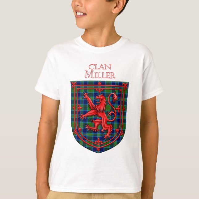 Miller Tartan Scottish Play Lejon Rampant T Shirt (Framsida)