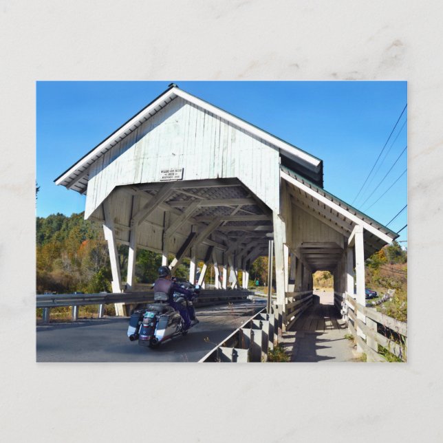 Millers Springa Covered Bridge, Lyndon, Vermont Vykort (Framsida)