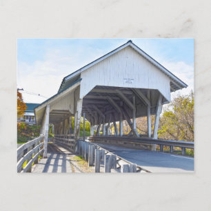Millers Springa Covered Bridge, Lyndon, Vermont Vykort