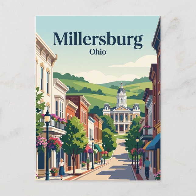 Millersburg, Ohio Vykort (Framsida)