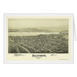 Millersburg panorama- karta för PA - 1894 Hälsningskort