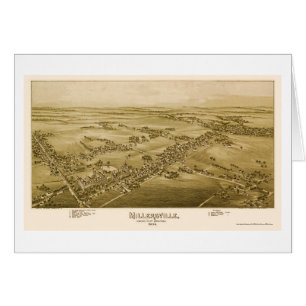 Millersville panorama- karta för PA - 1894 Hälsningskort