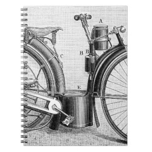 Milletmotorcykel, 1895 anteckningsbok med spiral