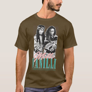 Milli Vanilli Vintage Stil 90-talets estetiska des T Shirt