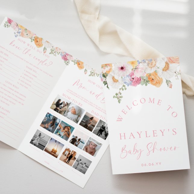 Millie Blommigt Baby Shower Game Booklet (Millie Floral Baby Shower Games Booklet Spring Wildflowers)