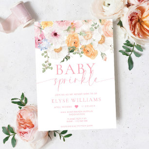 Millie Blommigt Baby Sprinkle Inbjudningar