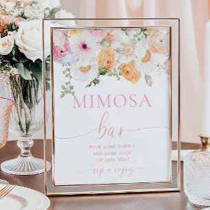 Millie Blommigt Möhippa Mimosa Pub Sign Poster