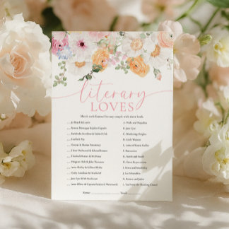 Millie Literary Loves Game Inbjudningar