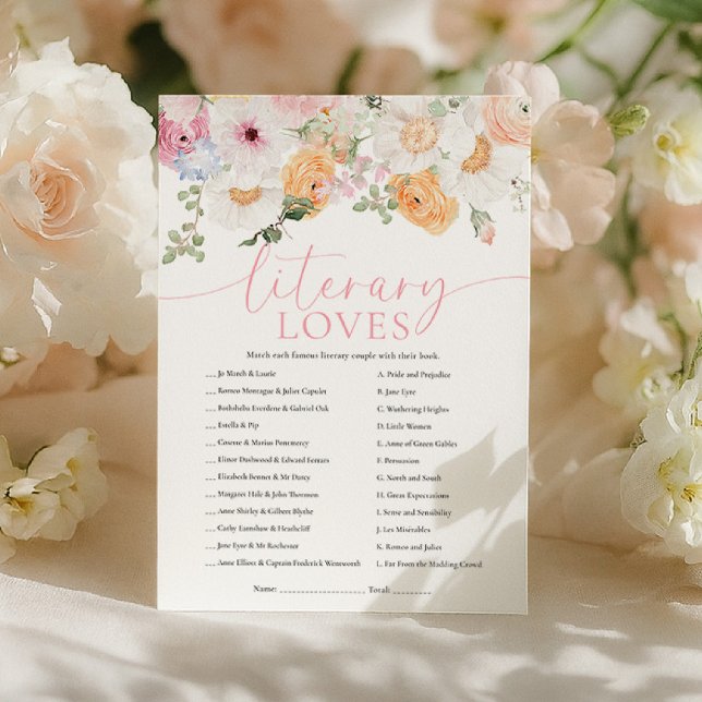 Millie Literary Loves Game Inbjudningar (Skapare uppladdad)