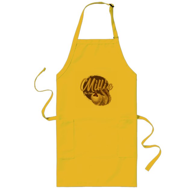 Millie the Sloth Apron Långt Förkläde (Framsidan)
