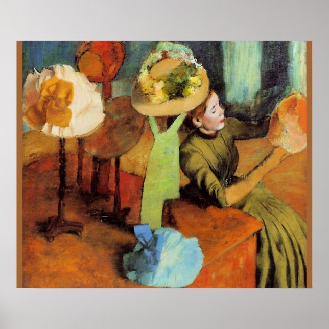 Millinery Shop av Edgar Degas Poster (Framsidan)