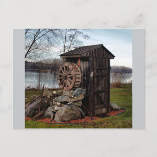 Milling om det gamla outhouse vykort
