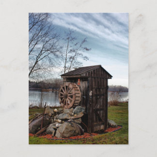 Milling om det gamla outhouse vykort