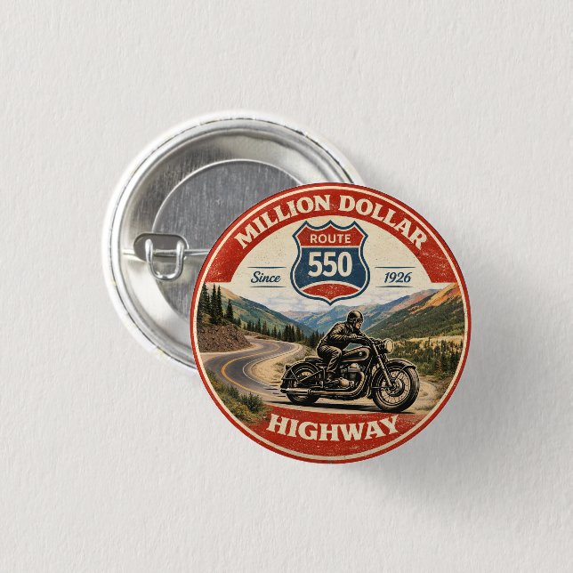 Million Dollar Highway Route 550 motorcykelpresent Knapp (Framsida & baksida)