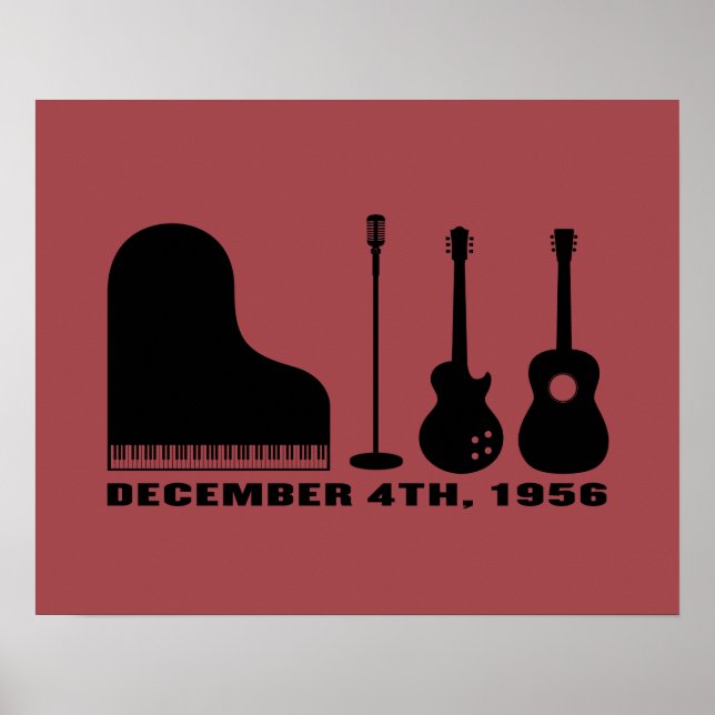 Million Dollar Quartet Instruments - Black Poster (Framsidan)