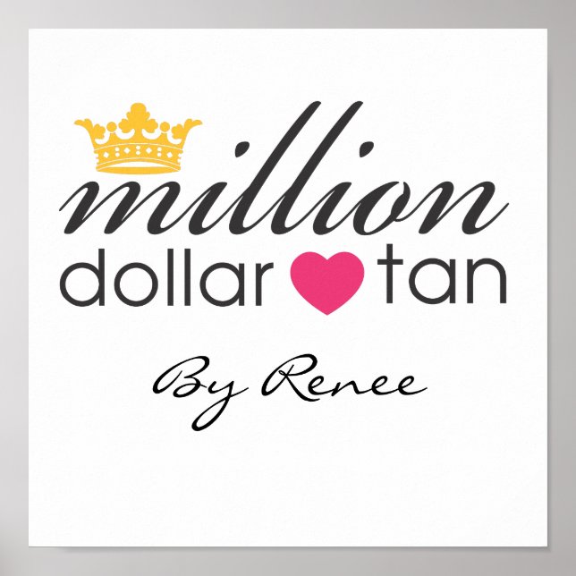 Million Dollar Tan Canvas-tecken Poster (Framsidan)