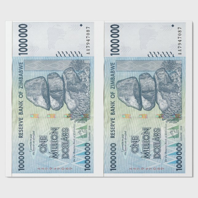 Million Dollar Wrapping Paper Presentpapper (Platt)