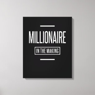 Millionaire i det Skapar företaget Motivative Entr Canvastryck