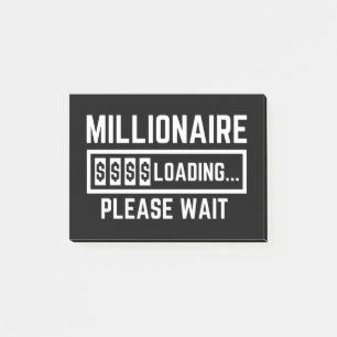 Millionaire-inläsning Vänta Post-it Block