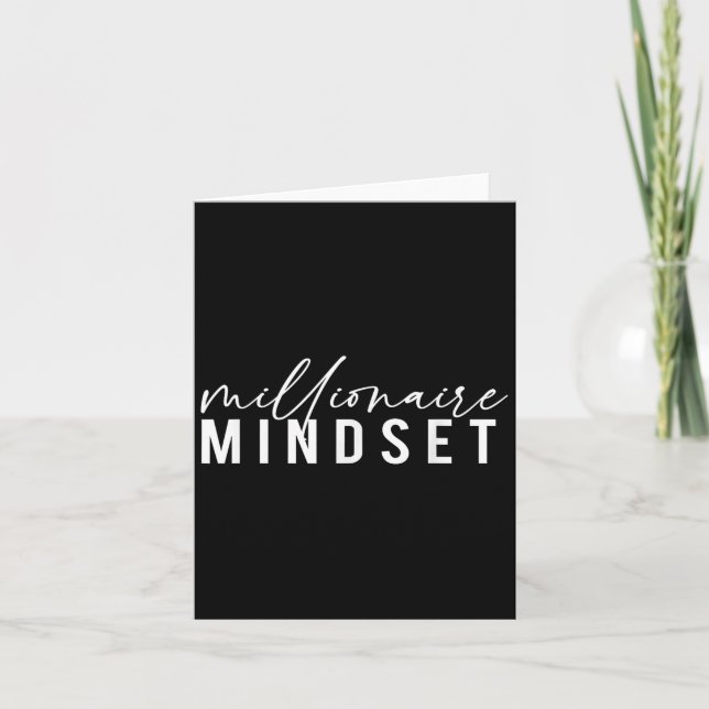 Millionaire Mindset Inspirational Mind Motivationa Kort (Framsida)