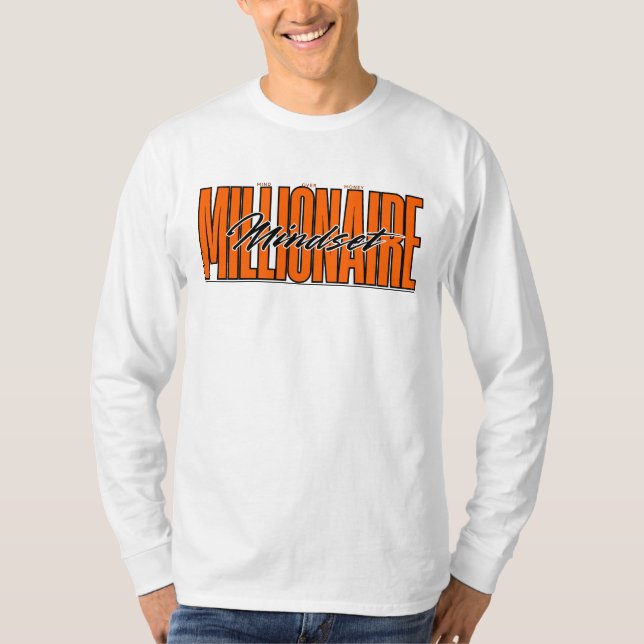 Millionaire Mindset™ Mind over Money Hustle Mantra T Shirt (Framsida)