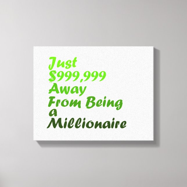 Millionaire Motivative Wall Art Canvastryck (Framsida)