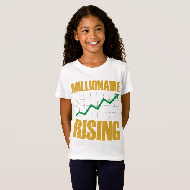 Millionaire Stigning Girl's Jersey Tee (Hel framsida)