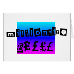 Millionairedeppighet Hälsningskort