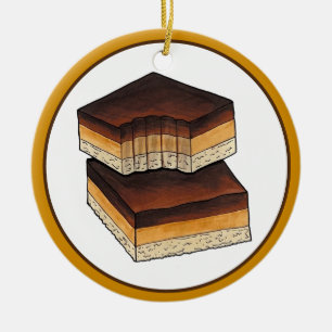 Millionaires Shortbröd Caramel Squares UK Food Julgransprydnad Keramik