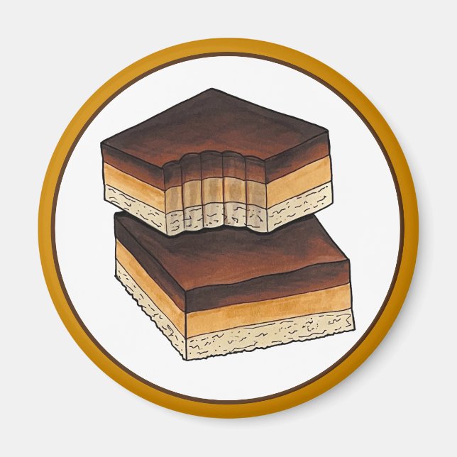 Millionaires Shortbröd Caramel Squares UK Food Magnet (Framsidan)