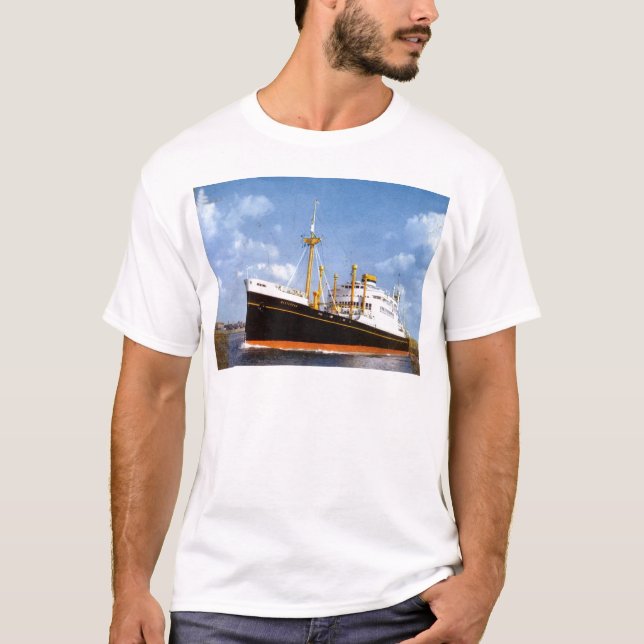 Millivolt Weserdam, Holland Amerika fodrar T Shirt (Framsida)