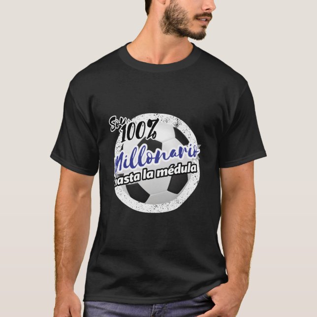 Millonario Albiazul Colombian Colombia Futbol T Shirt (Framsida)