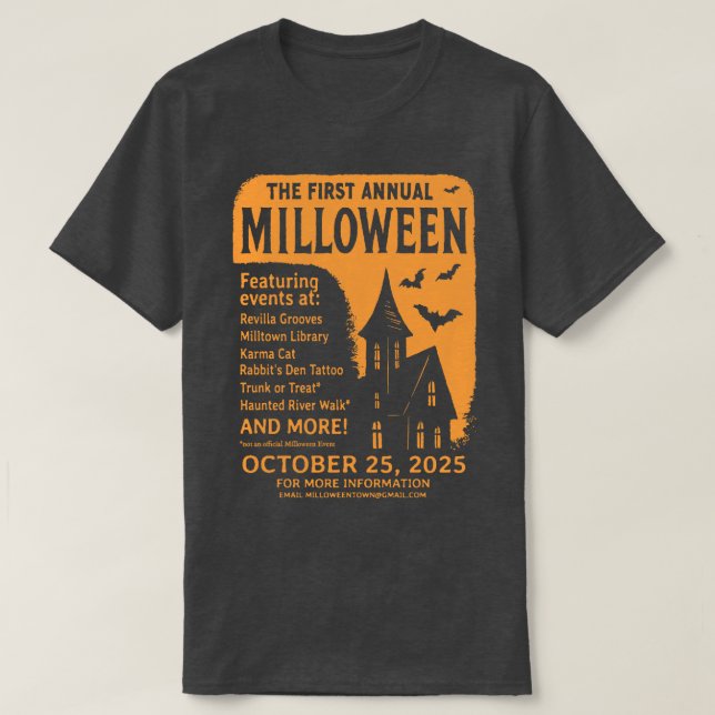 Milloween 2025 T-shirt (Design framsida)