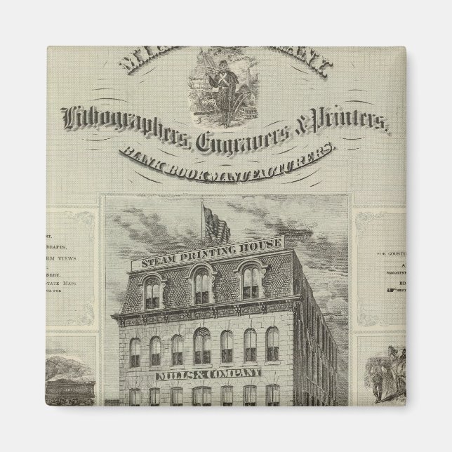 Mills & Company, Des Moines, Iowa Magnet (Framsidan)