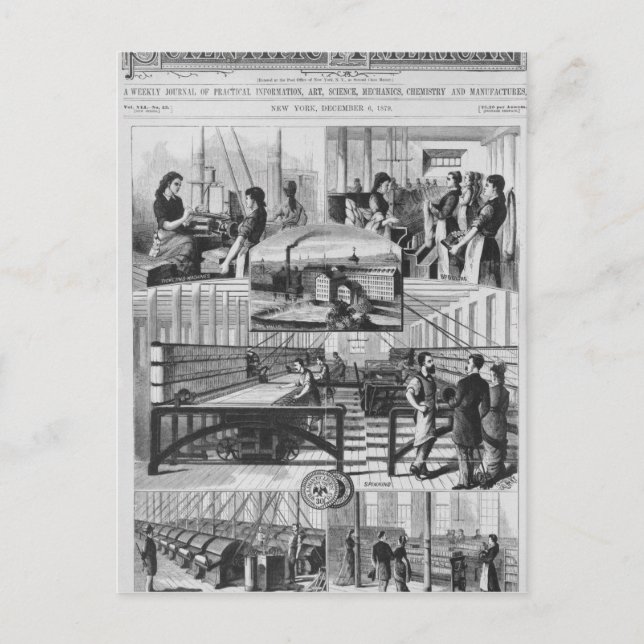 Mills of the Willimantic linen company Vykort (Framsida)