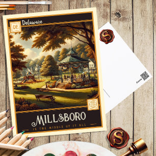 Millsboro, Delaware Postkort för Vintage Vykort